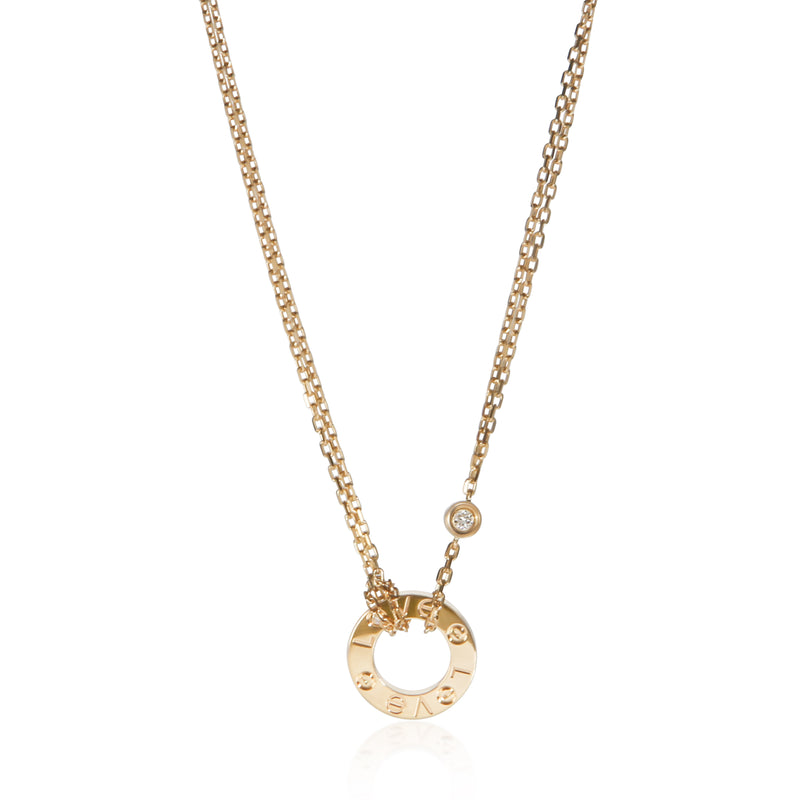 Cartier Yellow Gold Diamond Love Necklace fv