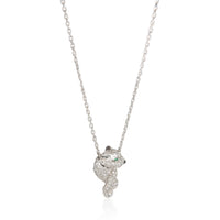 Cartier White Gold Tsavorite and Diamond Panthere de  Pendant fv