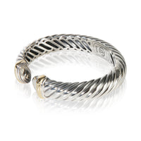 David Yurman Yellow Gold & Sterling Silver Quartz Waverly Cuff Bracelet 2