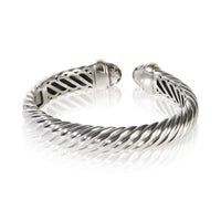 David Yurman Yellow Gold & Sterling Silver Quartz Waverly Cuff Bracelet 3