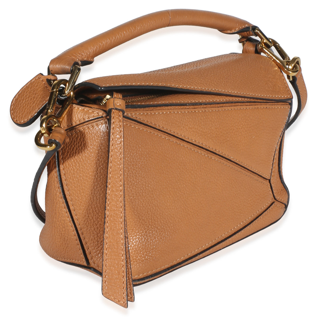Loewe Tan Grained Calfskin Mini Puzzle Bag Handbag 3