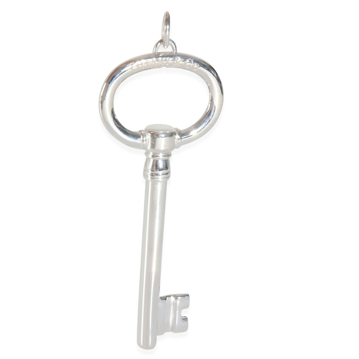 Tiffany & Co. Sterling Silver Large Oval Key Pendant
