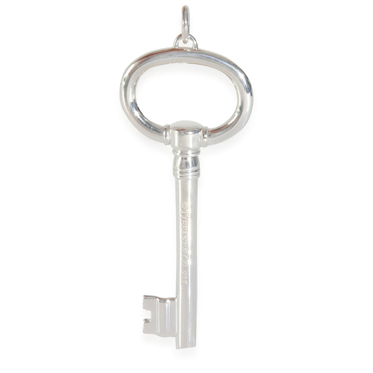 Tiffany & Co. Sterling Silver Large Oval Key Pendant