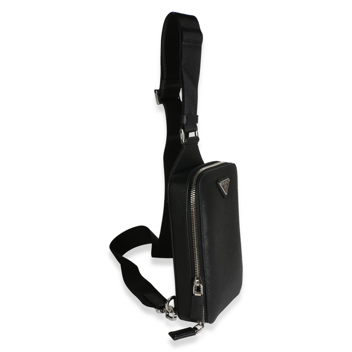 Prada Black Saffiano Brique Slingbag Handbag 2