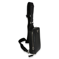 Prada Black Saffiano Brique Slingbag Handbag 2