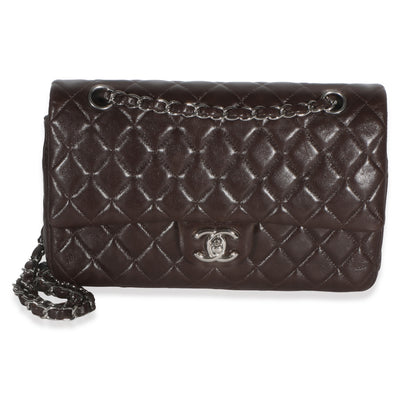 Chanel Chocolate Brown Quilted Lambskin Medium Classic Double Flap Handbag id