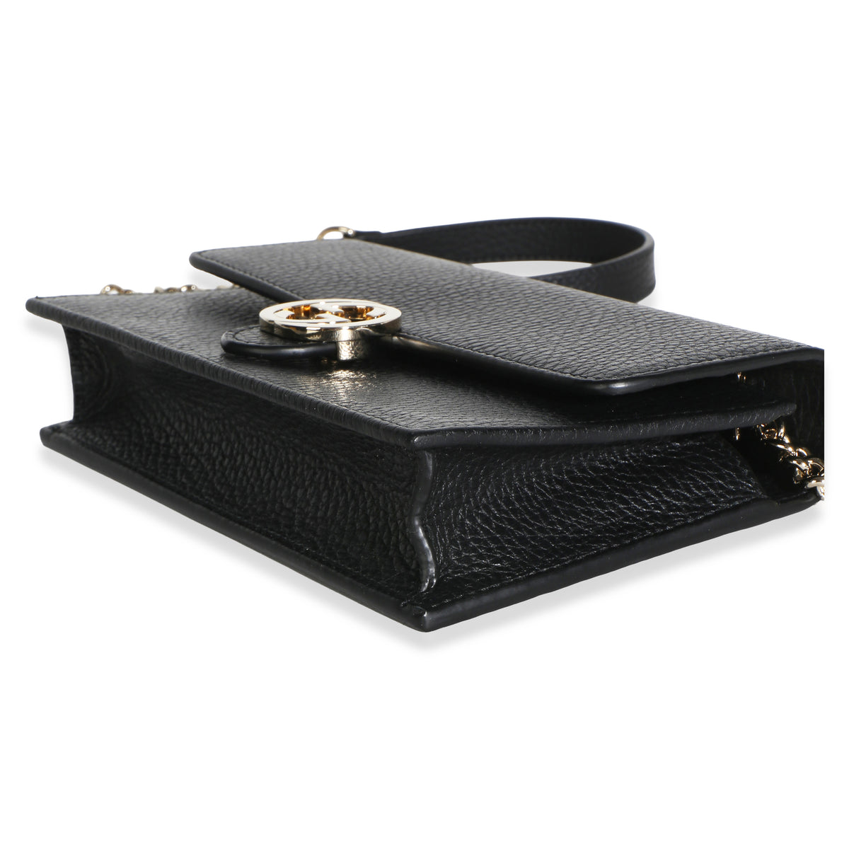 Gucci Black Dollar Calfskin Interlocking G Chain Wallet Handbag 6