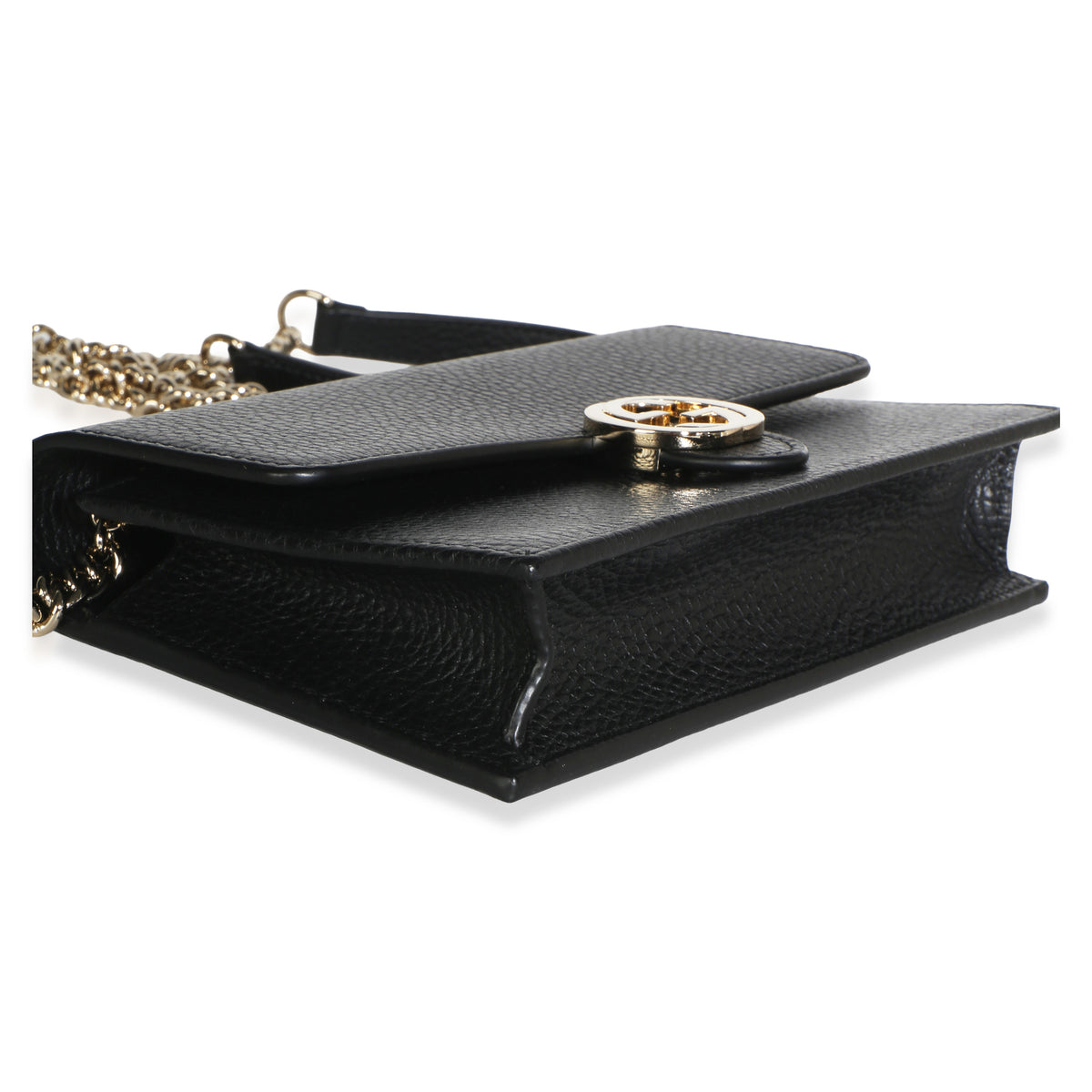 Gucci Black Dollar Calfskin Interlocking G Chain Wallet Handbag 7