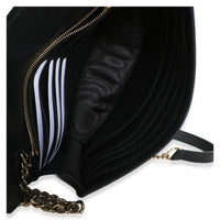 Gucci Black Dollar Calfskin Interlocking G Chain Wallet Handbag 8