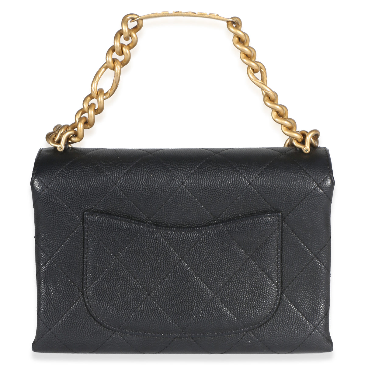 Chanel Black Quilted Caviar Mini Bracelet On Chain Flap Bag Handbag 4