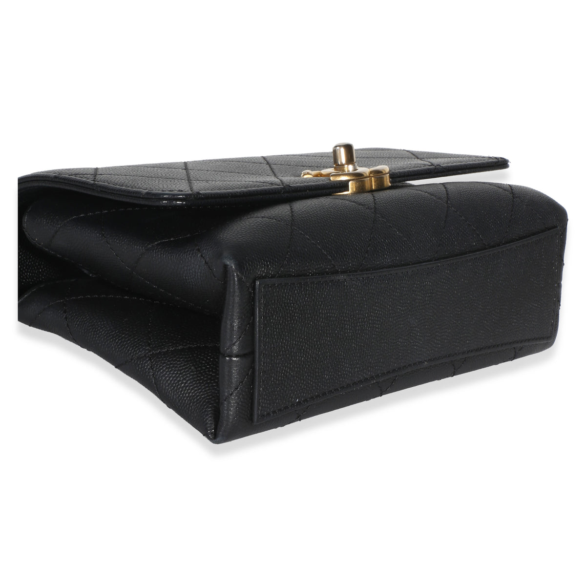 Chanel Black Quilted Caviar Mini Bracelet On Chain Flap Bag Handbag 7