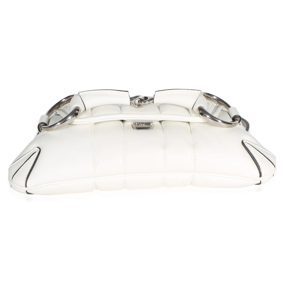 Gucci White Nappa Vertical Matelasse Small Horsebit Chain Shoulder Bag Handbag 5