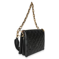 Louis Vuitton Black Monogram Embossed Lambskin Coussin PM Handbag 3