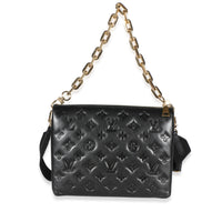 Louis Vuitton Black Monogram Embossed Lambskin Coussin PM Handbag id