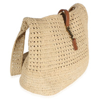 Saint Laurent Natural Raffia Medium Fantasie Hobo Handbag 4