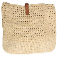 Saint Laurent Natural Raffia Medium Fantasie Hobo Handbag 5