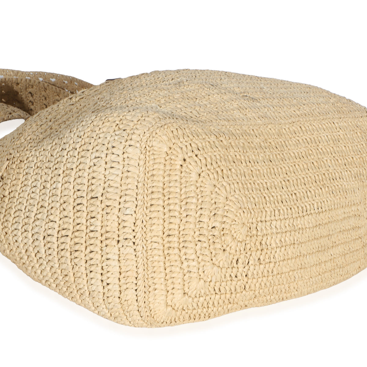 Saint Laurent Natural Raffia Medium Fantasie Hobo Handbag 8