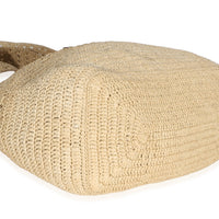 Saint Laurent Natural Raffia Medium Fantasie Hobo Handbag 8