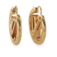 Louis Vuitton Gold Plated Louise Hoop GM Earrings