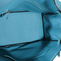 Hermès Turquoise Togo Swift Ghillies Birkin 35 PHW Handbag 9