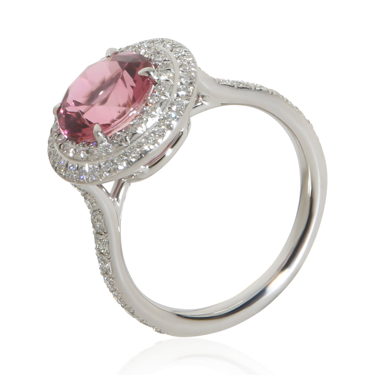 Tiffany & Co. Platinum Tourmaline and Diamond Soleste Ring 6