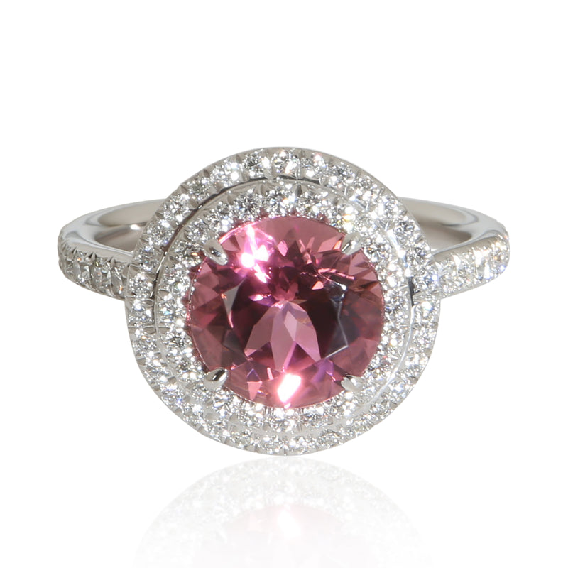 Tiffany & Co. Platinum Tourmaline and Diamond Soleste Ring fv