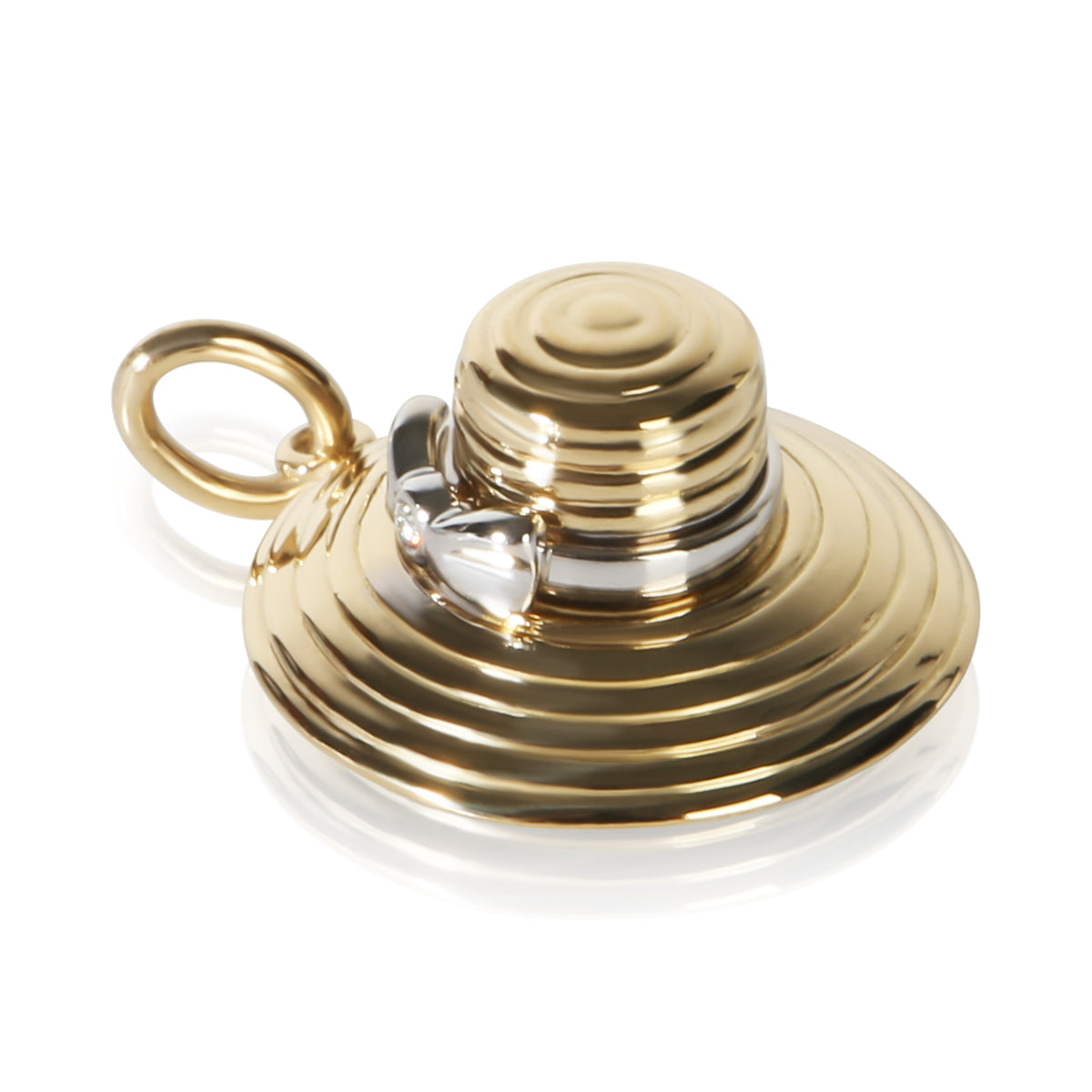 Tiffany & Co. White Gold & Yellow Gold Diamond Sunhat Charm 2