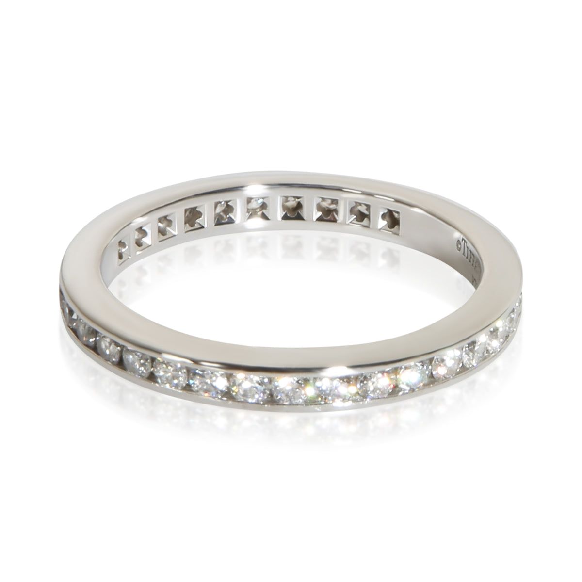 Tiffany & Co. Platinum Diamond Channel Set Eternity Band 2