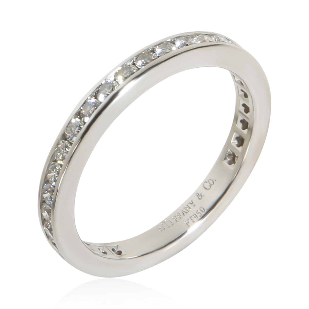 Tiffany & Co. Platinum Diamond Channel Set Eternity Band 4