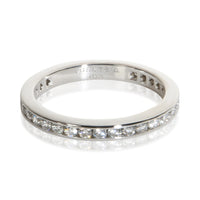 Tiffany & Co. Platinum Diamond Channel Set Eternity Band fv