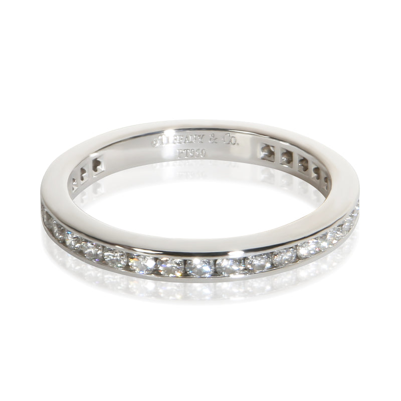 Tiffany & Co. Platinum Diamond Channel Set Eternity Band fv