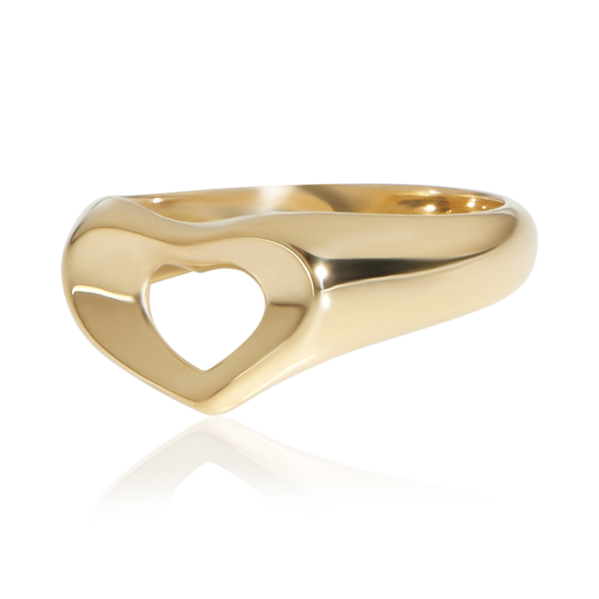 Tiffany & Co. Yellow Gold Vintage Elsa Peretti Open Heart Ring 2
