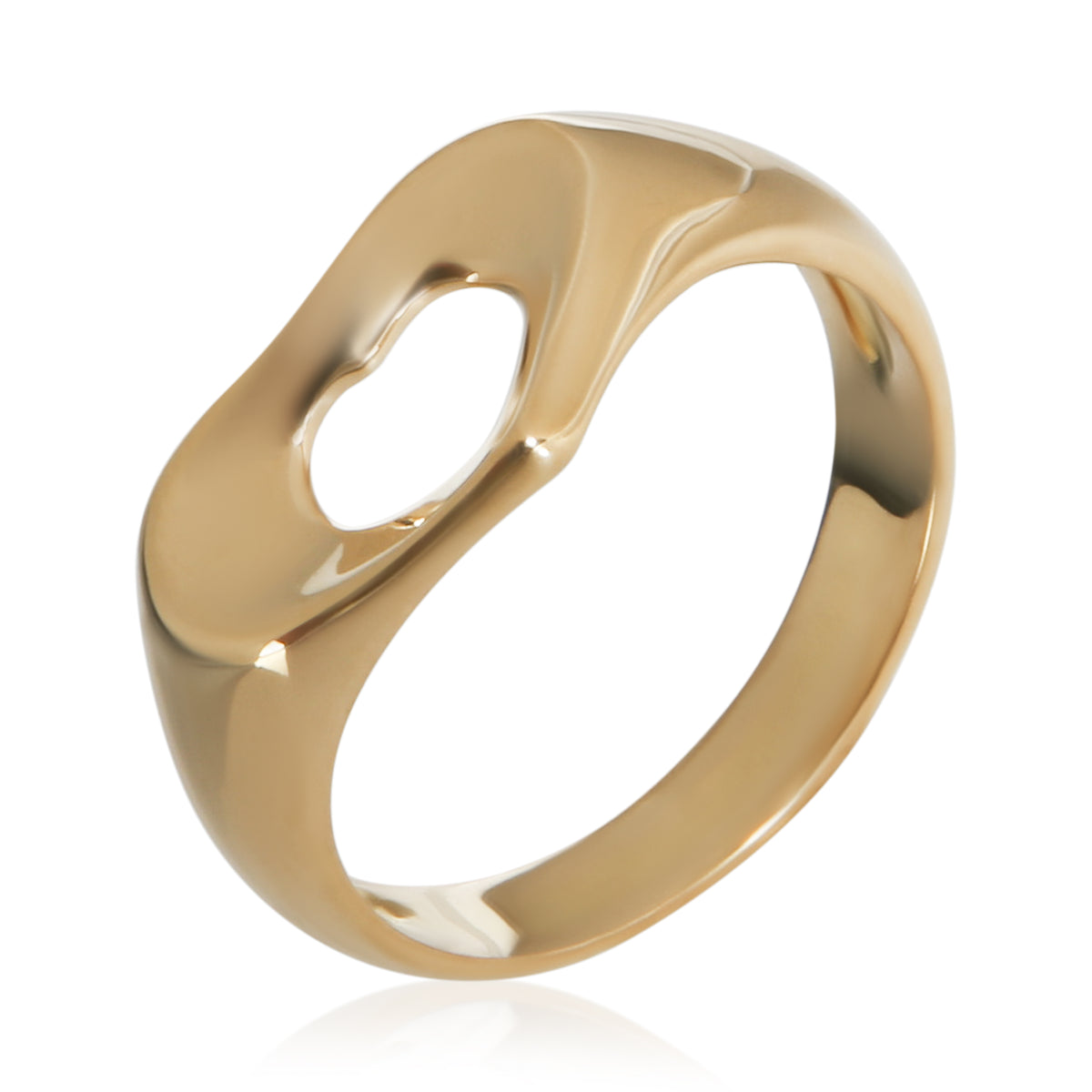 Tiffany & Co. Yellow Gold Vintage Elsa Peretti Open Heart Ring 4