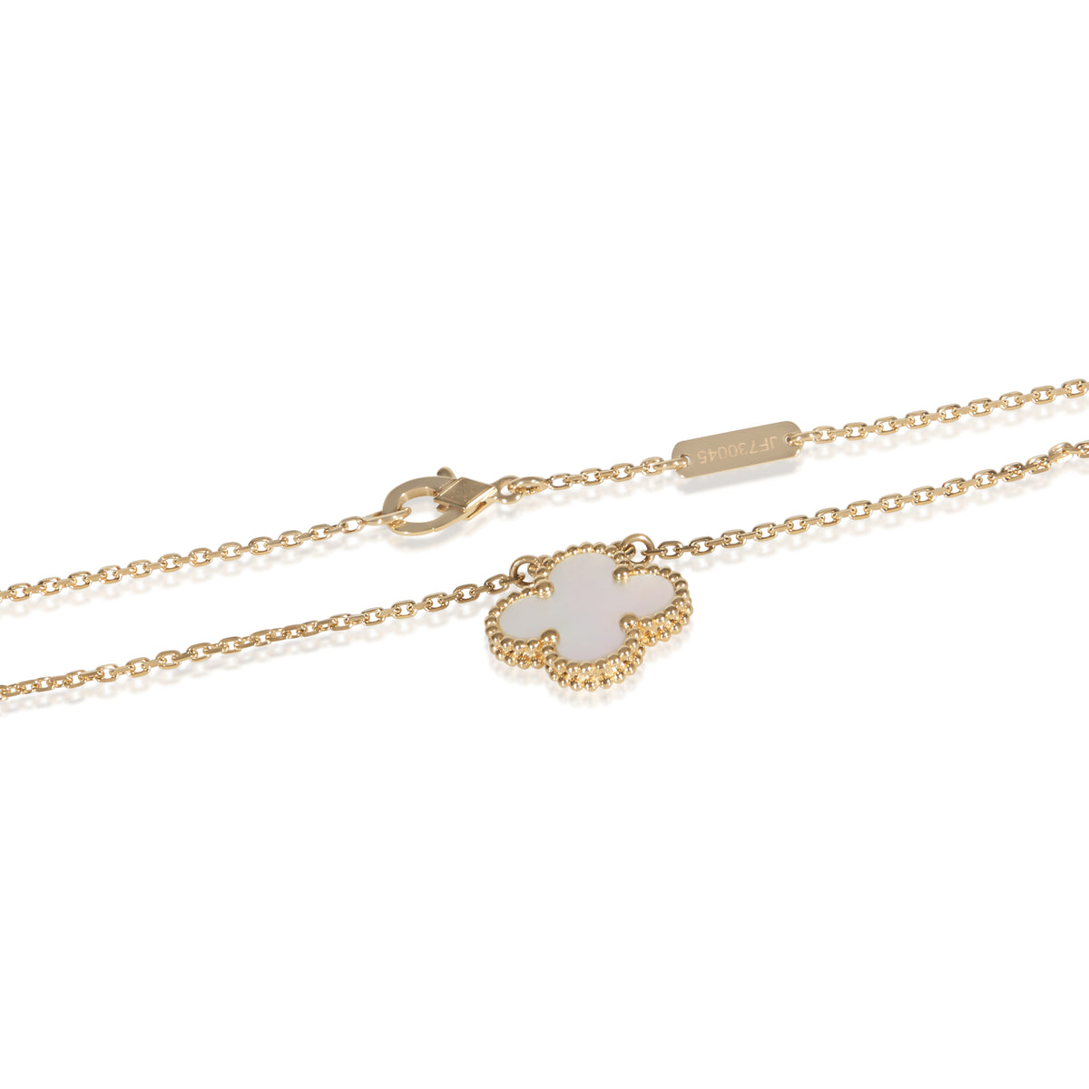 Van Cleef & Arpels Yellow Gold Mother Of Pearl Vintage Alhambra Pendant 2