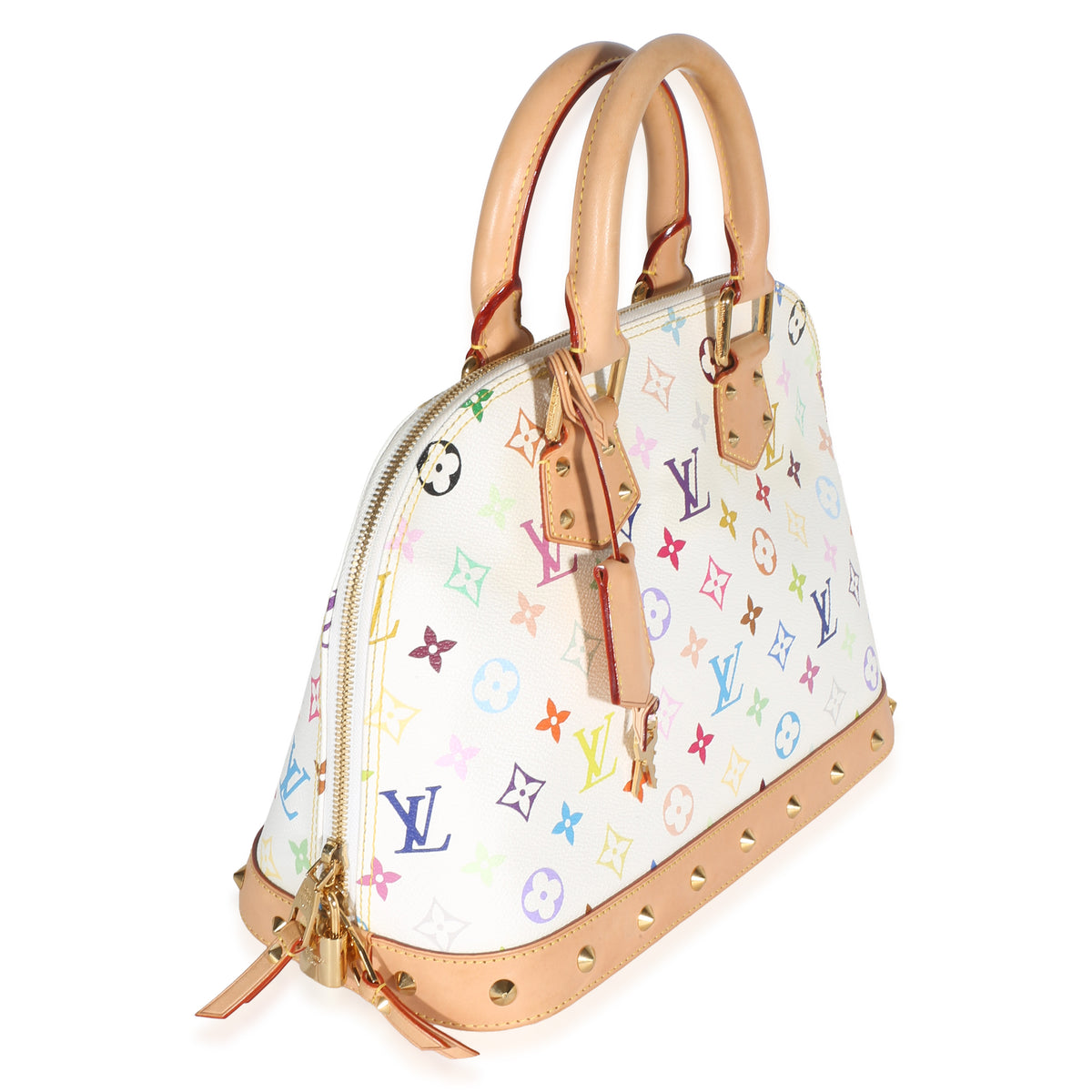 Louis Vuitton x Murakami White Multicolor Monogram Canvas Alma PM Handbag 3