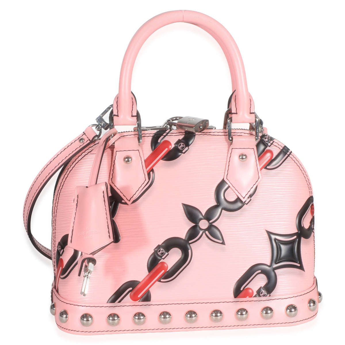 Louis Vuitton Pink Epi Chain Flower Alma BB Handbag id