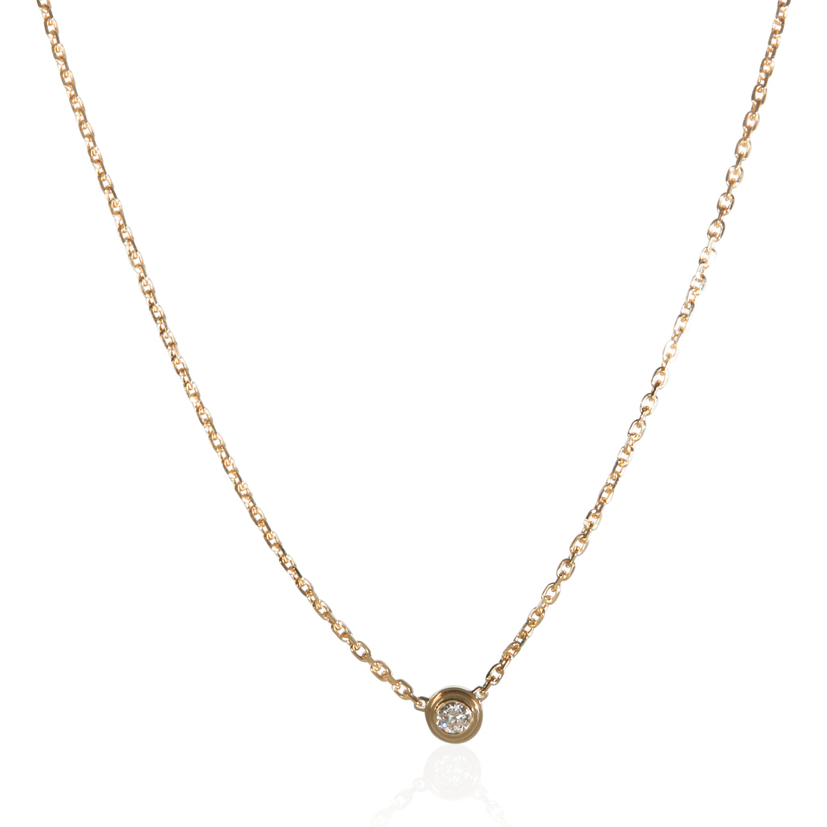 Cartier Yellow Gold Diamond Mini Model D'amour Pendant fv