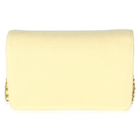 Chanel Yellow Frayed Denim Coco Wallet On Chain Handbag 4