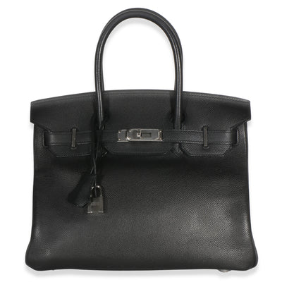 Hermès Black Epsom Birkin 30 PHW Handbag id