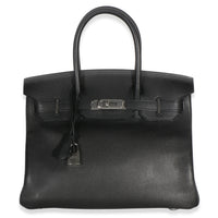 Hermès Black Epsom Birkin 30 PHW Handbag id