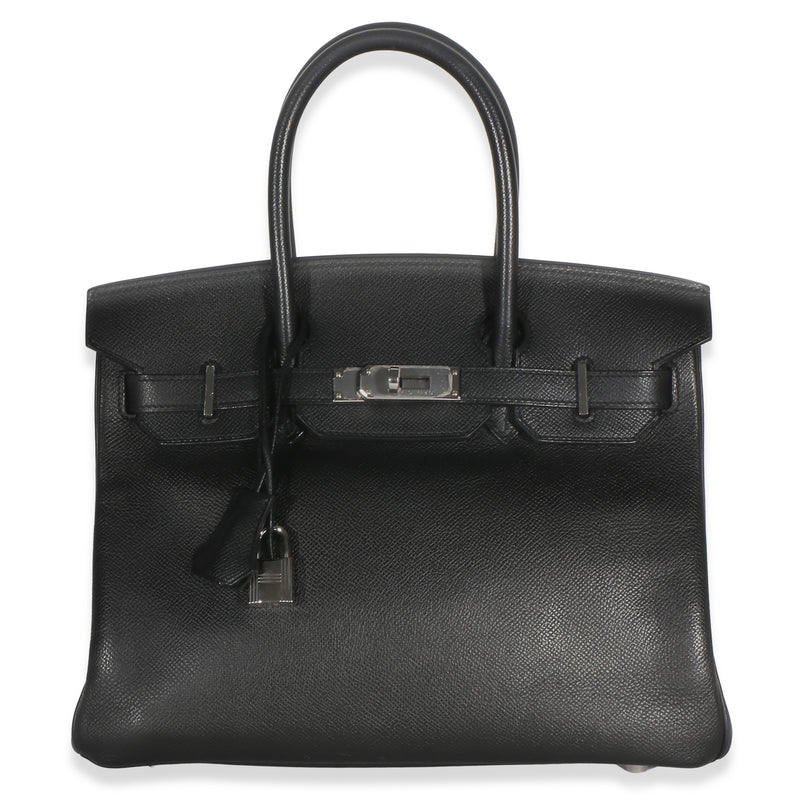 Hermès Black Epsom Birkin 30 PHW Handbag id