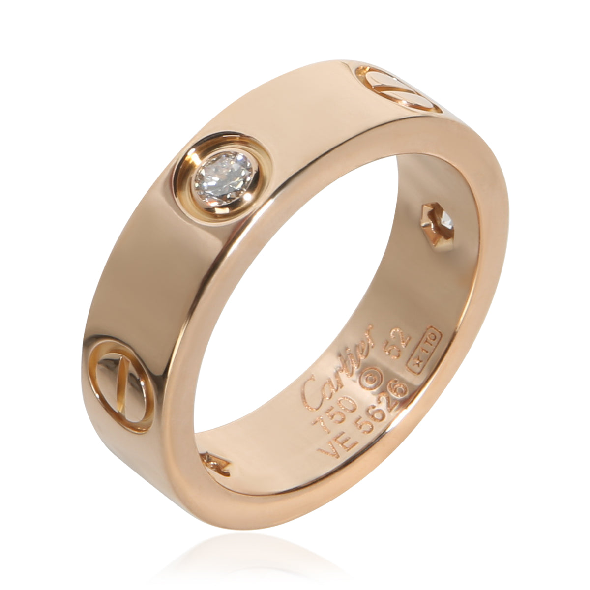Cartier Rose Gold Diamond Love Ring 6
