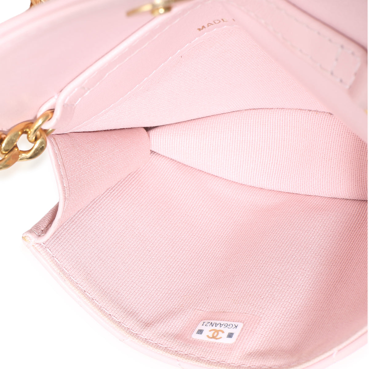 Chanel Light Pink Quilted Lambskin Jeweled Mini Wallet On Chain Handbag 8