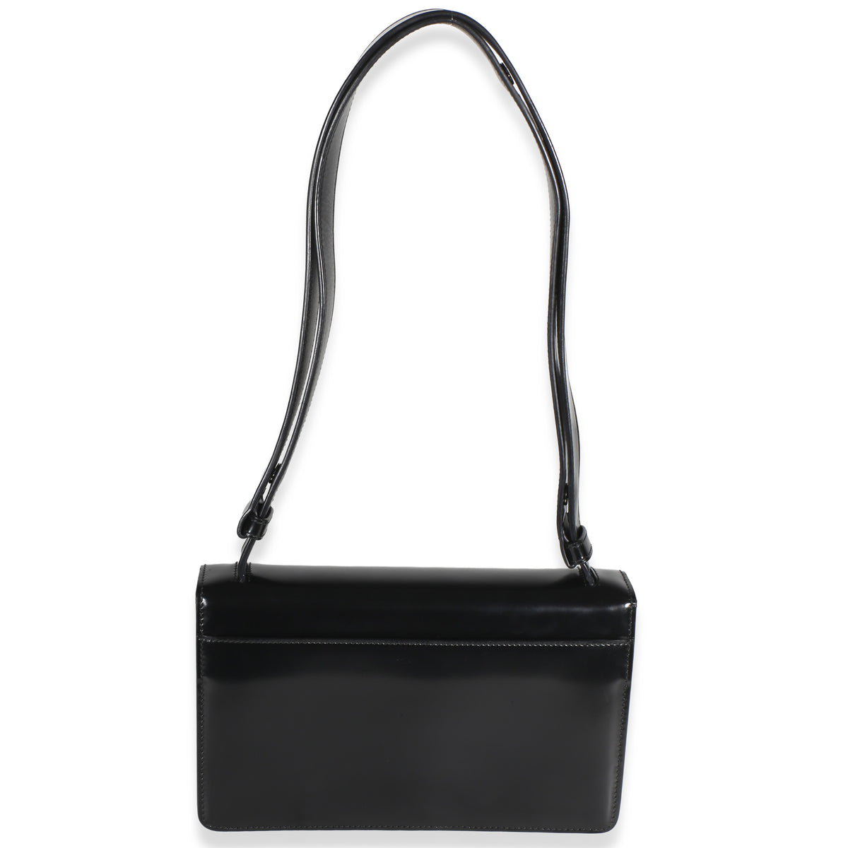 Prada Black Spazzolato Embleme Triangle Flap Bag Handbag 4