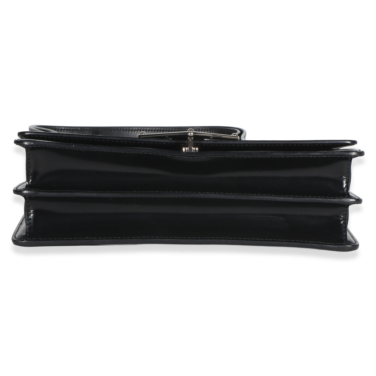 Prada Black Spazzolato Embleme Triangle Flap Bag Handbag 5