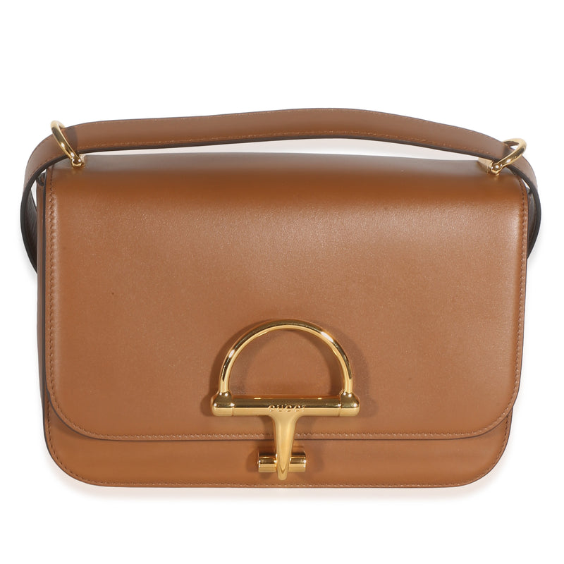 Gucci Brown Smooth Calfskin Small Siena Shoulder Bag Handbag id