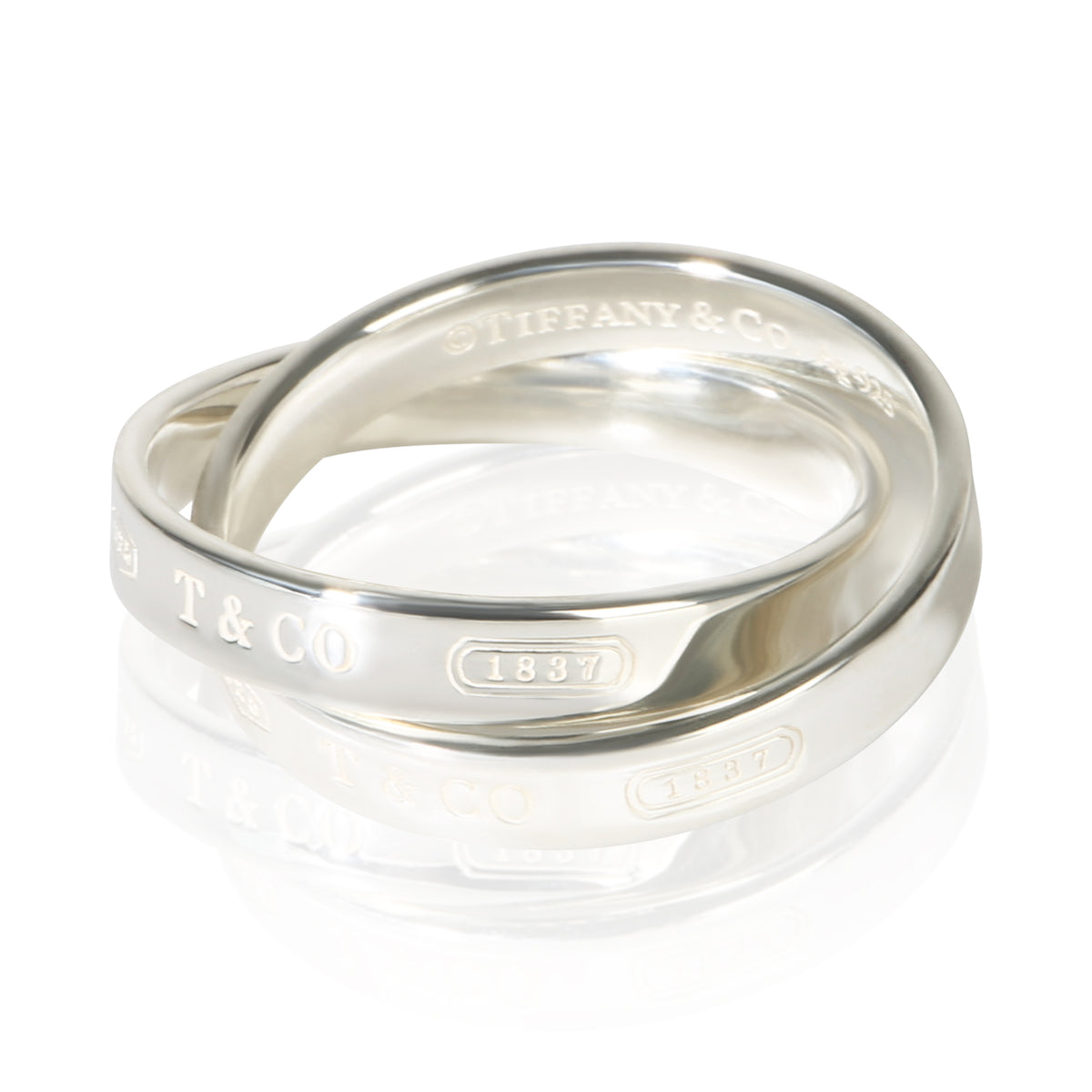 Tiffany & Co. Sterling Silver 1837 Interlocking Ring 2