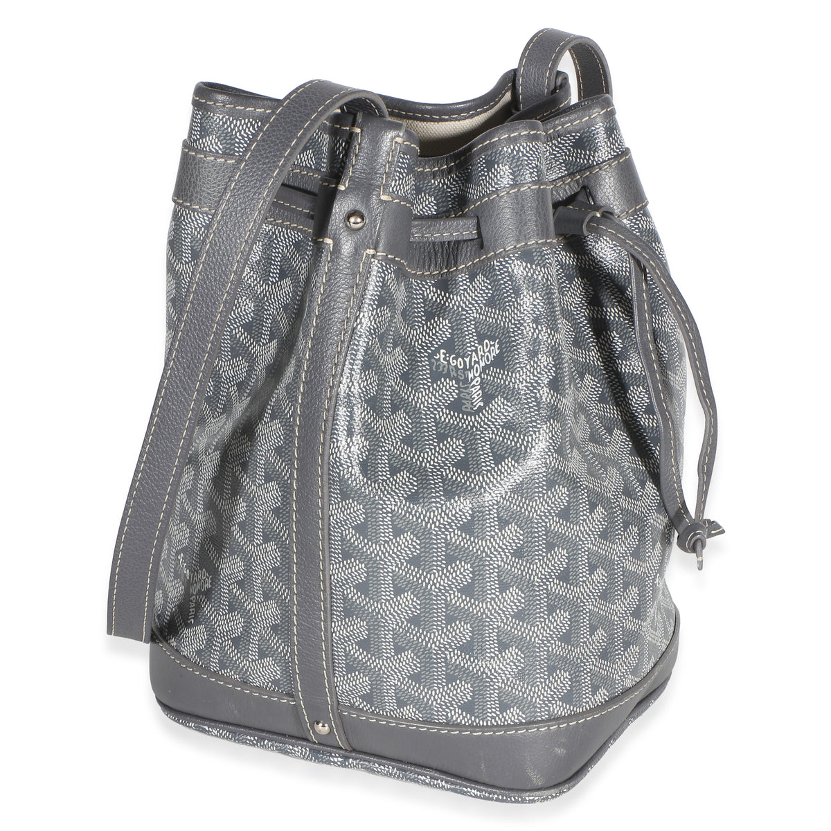 Goyard Grey ine Canvas Petit Flot Bucket Bag Handbag 3