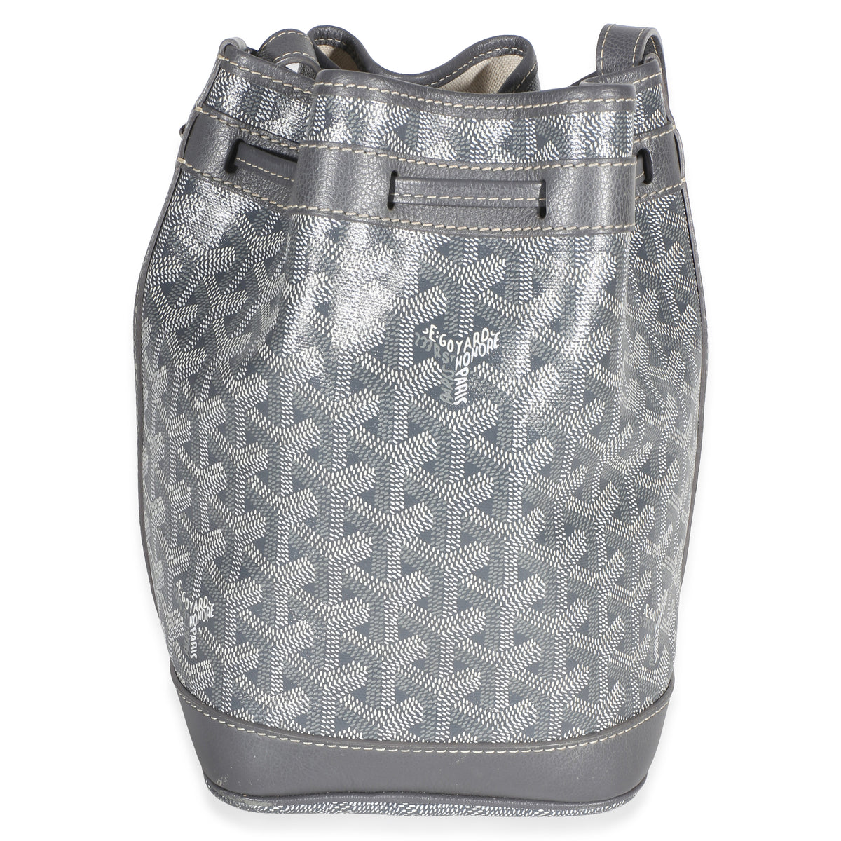 Goyard Grey ine Canvas Petit Flot Bucket Bag Handbag 4