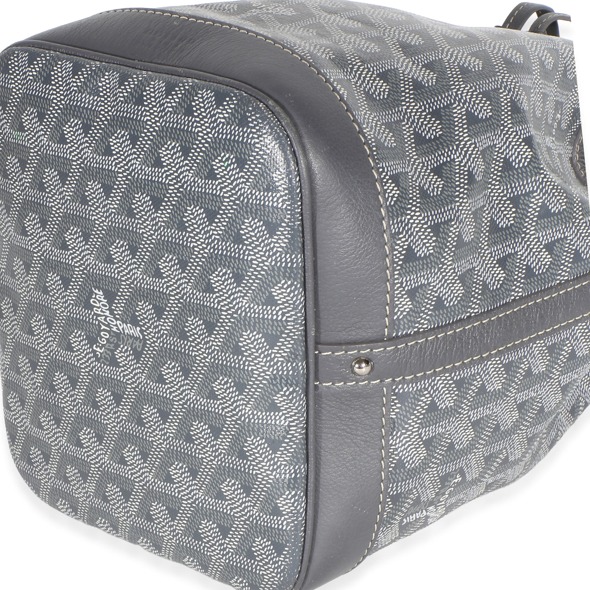 Goyard Grey ine Canvas Petit Flot Bucket Bag Handbag 6